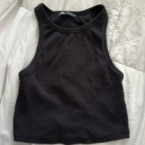 black zara tank